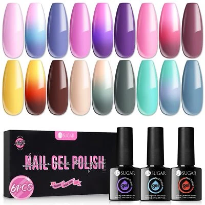 Thermo UV Nagellack Farbwechsel 6 Farben Thermogel für Gelnägel Farbwechsels ... - Bild 1 von 4