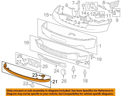 GM OEM 11-14 Sierra 2500 HD Front Bumper Bumper Components-Lower Extn 22760505 - Image 1 of 2