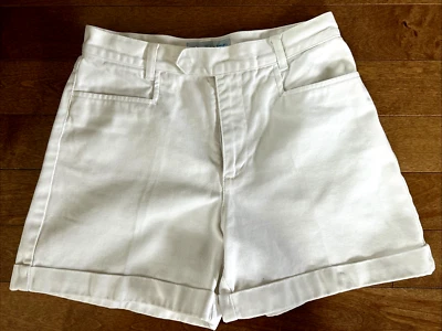 Vintage 90's LA Blues White Sz 8 High Rise Cuffed Shorts 31"x 5" Too CuTe XLNT! - Image 1 of 4
