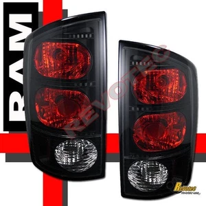 02-05 Dodge Ram 1500 03-05 Ram 2500 3500 Pickup Black Dark Smoke Tail Lights - Picture 1 of 2