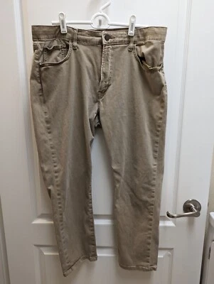 Uniqlo Jeans Mens Size L 25" inseam Beige Denim Pants Stretch - Image 1 of 3