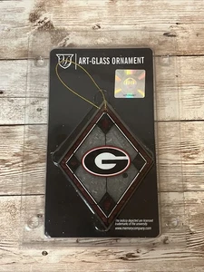 UGA University Of Georgia Diamond Art Glas Weihnachtsschmuck NEU! - Bild 1 von 9