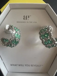 Bomb Party CLUSTERED WISHES Earrings ER82882 Emerald Ice Crystal/Rhodium - Picture 1 of 6