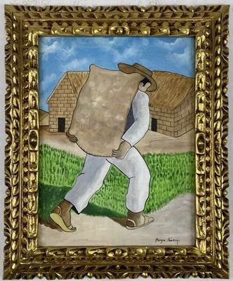 Diego Rivera óleo sobre lienzo (hecho a mano) firmado y enmarcado Foto 1 de 4