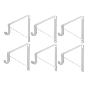 Silverline Shelf and Rod Closet Bracket White 3 Pairs( 6 piece) ^ - Picture 1 of 6