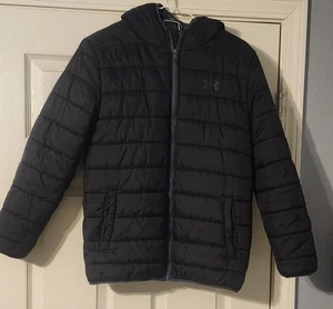 Under Armour UA Jacke Jungen Puffer Mantel Hoodie Winter Cold Gear Large Youth YLG - Bild 1 von 19