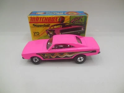 Dodge Charger Dragster Matchbox Superfast MB - 70 b en rosa claro casi como nuevo Foto 1 de 4