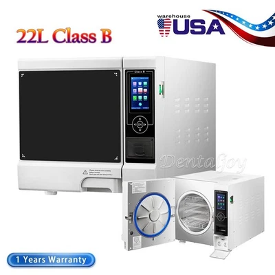 Esterilizador de vapor autoclave dental 22L clase B esterilización médica con impresora Foto 1 de 4