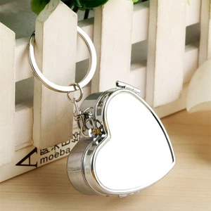 2 Lattice Heart-Shaped Travel Metal Pill Box Medicine Organizer Case Container - Picture 1 of 12