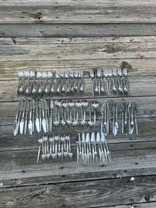 NORITAKE Simplicity MCM Japan Flatware Set 18/8 NTK 98Pcs Mod Century Modern MCM - Picture 1 of 14