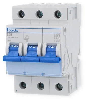 Doepke DLS 6h B25-3 Leitungsschutzschalter, 3-polig, B-Charakteristik, 25A (0991