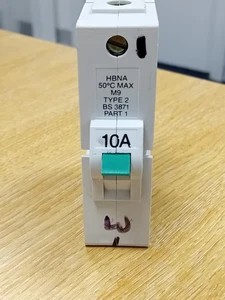 Federal Electric HBNA Stab-Lok 10 Amp Single Phase Type 2 MCB to BS3871 Part 1. - Picture 1 of 8