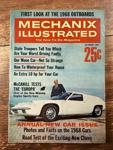 Vintage Mechanix Illustrator October 1967 ~ 1968 Outboards ~ Moon Car ~ Driving - Picture 1 of 12