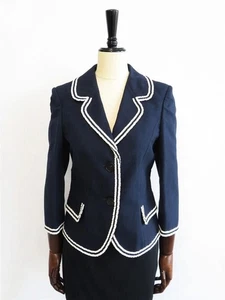 Alexander McQueen Tailored Piping Jacket Black Wool Blend Made in Italy - Bild 1 von 7