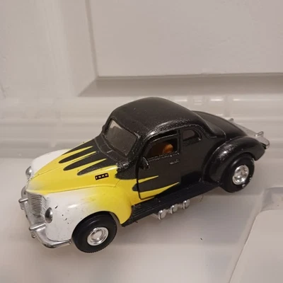 Tootsie Toy 1940 Coupe Diecast Toy Car Model with Yellow Flames Rubber Wheels - Image 1 of 4