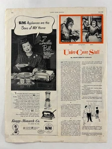 Lucille Ball K-M Appliances Ad - Original April 1949 Ladies’ Home Journal Page - Bild 1 von 1