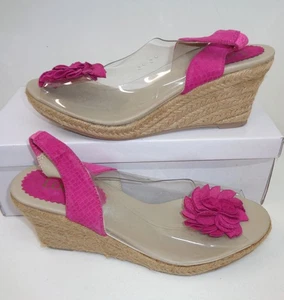 LOTUS Ladies Suede Leather Pink Womens Wedged Shoes Sandals RRP £50 New Size 5 - Picture 1 of 8
