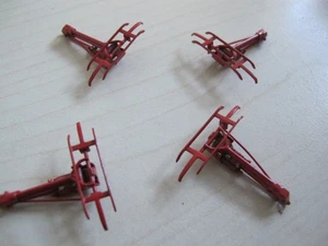 2 Paar Original Sommerfeldt H0 Einholmstromabnehmer Rot lackiert. Wie Neu - Bild 1 von 1