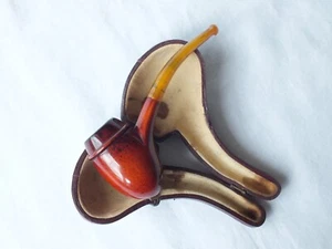Here's a gorgeous, antique Orlik meerschaum pipe carved with a drop egg bowl - Picture 1 of 7