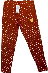 Cat & Jack Girl's Size XXL (18) Polka Dot Slim Legging Elastic Waist Dark Orange - Picture 1 of 4