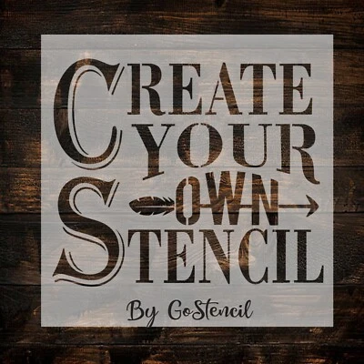 Large Custom stencils -  pick your size and send us your image or text. - Image 1 of 2