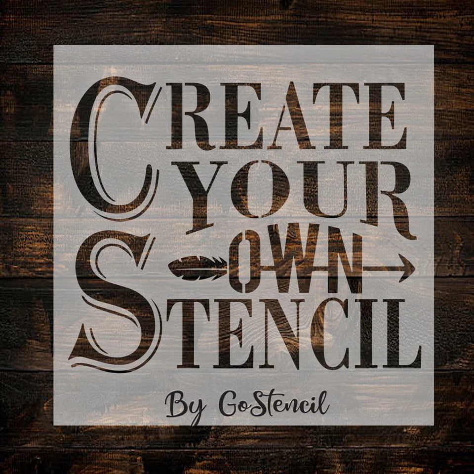 Large Custom stencils -  pick your size and send us your image or text. - Image 1 of 2