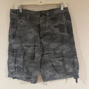 Urban Pipeline Cargo Shorts Mens 32 Gray Camoflague - Picture 1 of 4