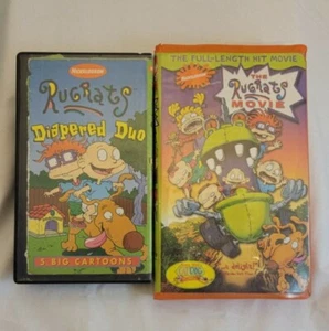 Rugrats - Diapered Duo and Rugats the movie VHS Lot of 2 Pre-owned - Picture 1 of 9