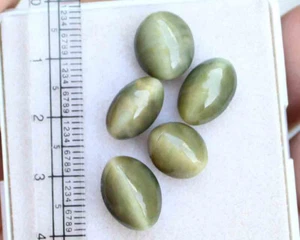Loose Gemstone 25.00 Ct Beautiful Oval Cabochon Cut Natural Blue Cats Eye - Picture 1 of 3