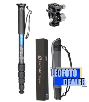 Leofoto MP-365C+VH-10S CF Monopod with VH-10S Two Way Tilt Head - Image 1 of 4