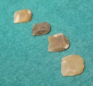 Russian ORIGINAL XIX cent. FLINT for BLACK POWDER PISTOL set 4 STONE NOT USED ob - Picture 1 of 4