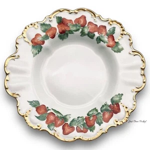 9,5 Zoll Limoges flache Felge Schüssel - WG & Co - William Guérin - Erdbeeren - Bild 1 von 3