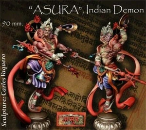 90MM Indian Demon ASURA Unpainted Fine Resin Model Kit Figure Free Shipping - Picture 1 of 7