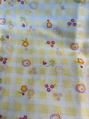 De colección Novedad Guinga Amarilla Cuadros con Flores BATISTE Voile Muñecas Edredones BTHY Foto 1 de 4