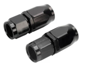 Black -6 AN/AN6 Straight Swivel Hose End Fitting Straight 0 degree fitting - Picture 1 of 4
