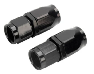 Black -6 AN/AN6 Straight Swivel Hose End Fitting Straight 0 degree fitting - Image 1 of 4