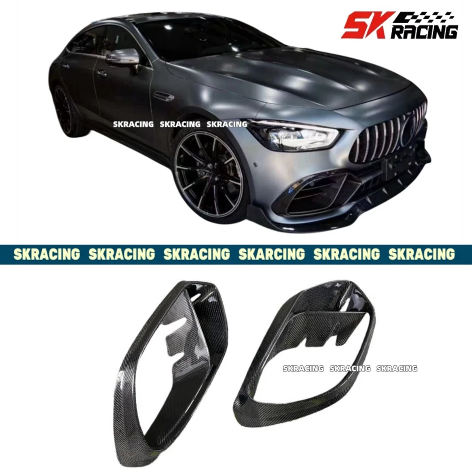 Ventilación de aire del parachoques delantero de fibra de carbono para Mercedes Benz AMG GT43 GT50 53 2019-2023 Foto 1 de 4