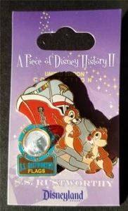 Prendedor DLR Piece of Disney History II 2 - Chip & Dale S.S. Rustworthy Boat LE - Imagen 1 de 1