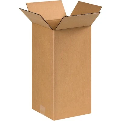 100 - 6x6x12 TALL Cardboard Shipping Moving Storage Boxes Corrugated Cartons - Image 1 of 2