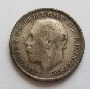 1913 Silver 3 Pence United Kingdom - King George V - Picture 1 of 3
