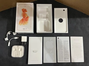 Apple iPhone 6s 64GB Model A1633 Rose Gold - BOX ONLY w/ A FEW ACCESSORIES - Picture 1 of 14