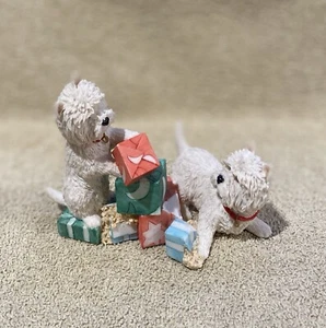 Pre Owned Lovely Sherratt & Simpson West Highland Terrier Mom & Puppies Figurine - Picture 1 of 5