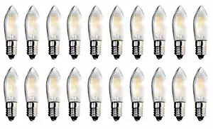20 Stück LED Filament Riffelkerze 23 Volt 0,2 W E10 innen Spitzkerze Kerze NEU - Bild 1 von 4