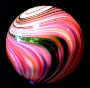 MARK MATTHEWS GLASMARMOR / 1,823" - HIMBEER-SCHLUPF - GRÜNER LUTZ, MAGENTA, ROSE, TON - Bild 1 von 23