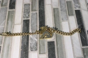 Bracciale Leone Leone Vintage Placcato Oro - Foto 1 di 6