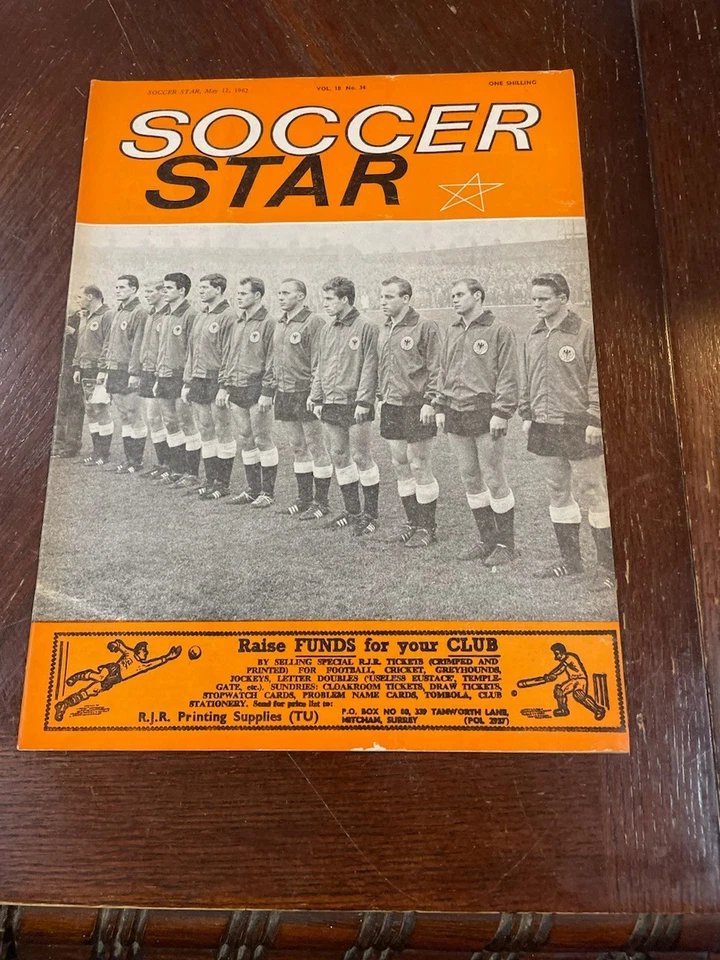 Soccer Star Magazine- May 12, 1962 - Vol. 10, No. 34 - West Germany Cover - Image 1 of 1