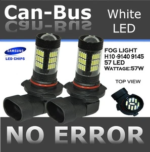 Samsung H10 9140 9145 LED 57 LED Super White Fog Light Replace Halogen Bulb F120 - Picture 1 of 7