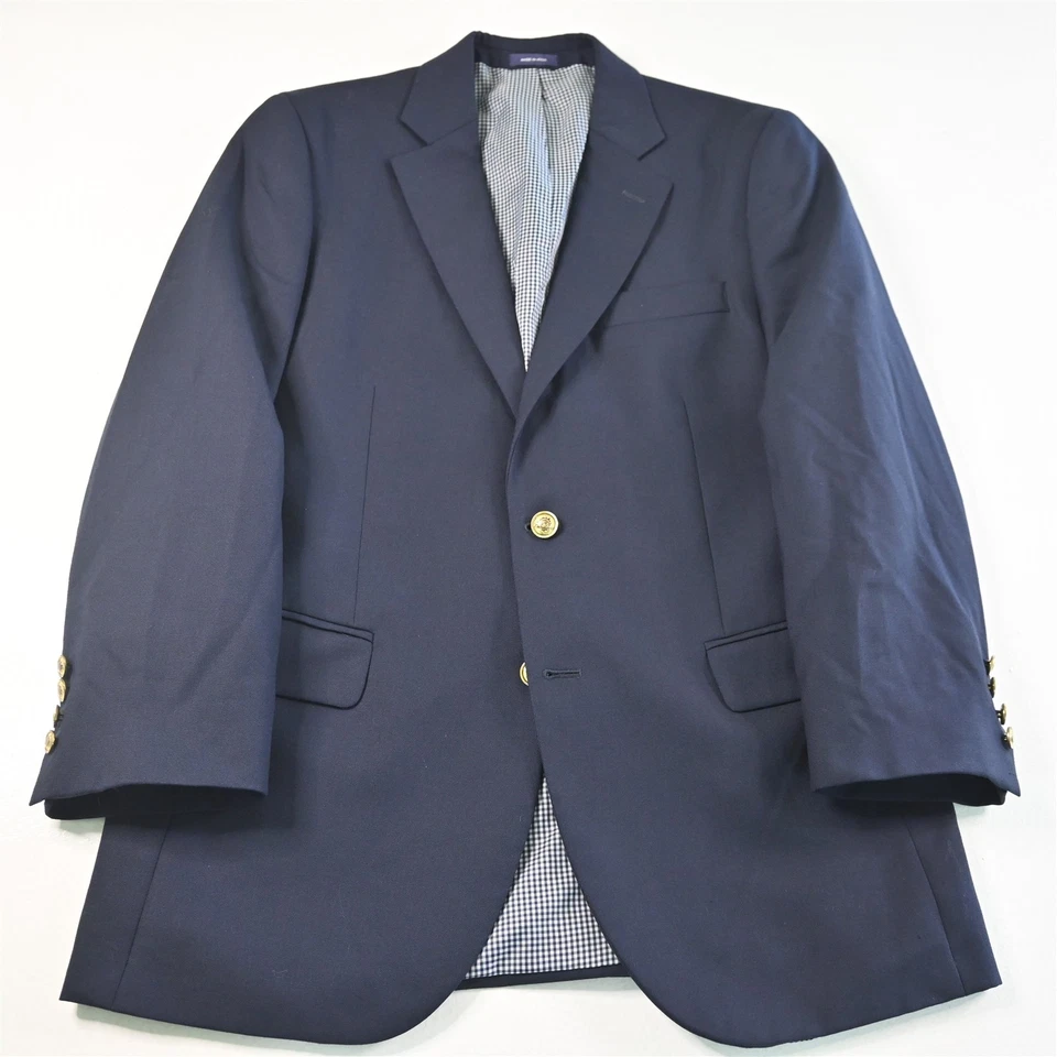 Blazer Traje Chaqueta Abrigo Deportivo Stafford 38R Azul Marino 100% Lana Botón Dorado Para Hombre Foto 1 de 4