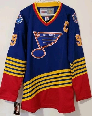 Wayne Gretzky "Throwback" CCM Jersey St. Louis Blues NEW WITH TAGS - Image 1 of 4