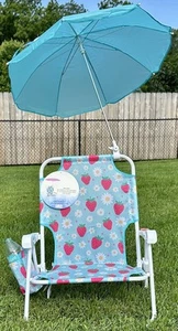 CYNTHIA ROWLEY Beach Chair 3-6 Years Summer Delight Foldable Umbrella Cup Holder - Picture 1 of 9